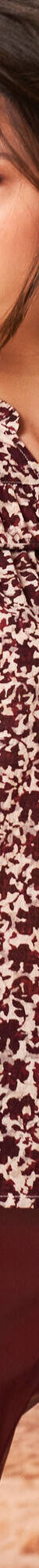 Blouse imprimée, détails nouettes (beige / bordeaux) Blouse imprimée, détails nouettes (beige / bordeaux)